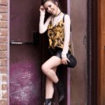 Look do dia Shorts de Couro